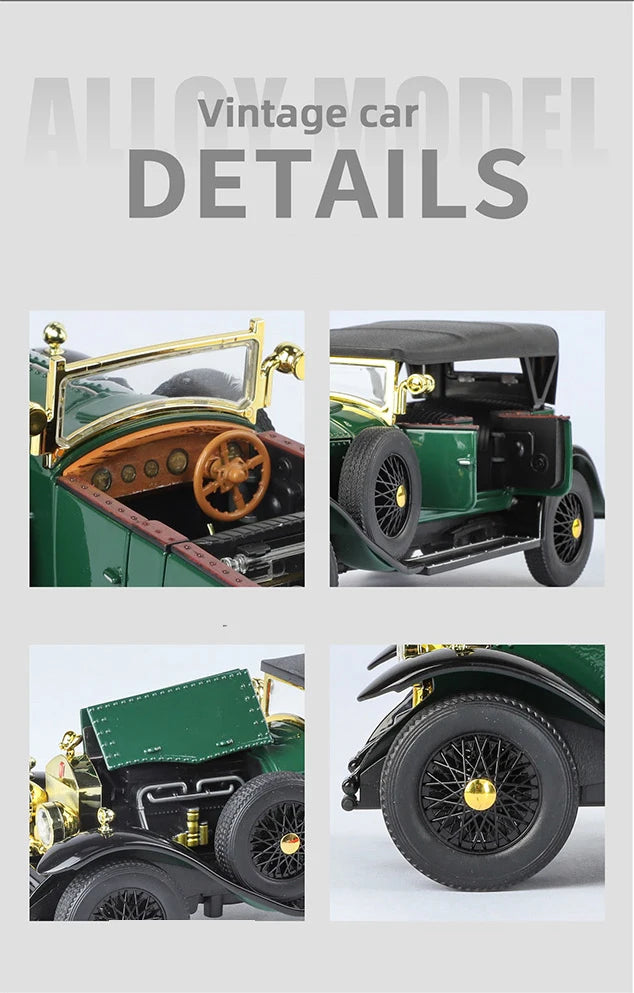 1:24 Rolls Royce Phantom I 1925 Luxury Classic Retro Sedan Alloy Diecast Model Car Home Trendy Toys Ornaments Birthday Present
