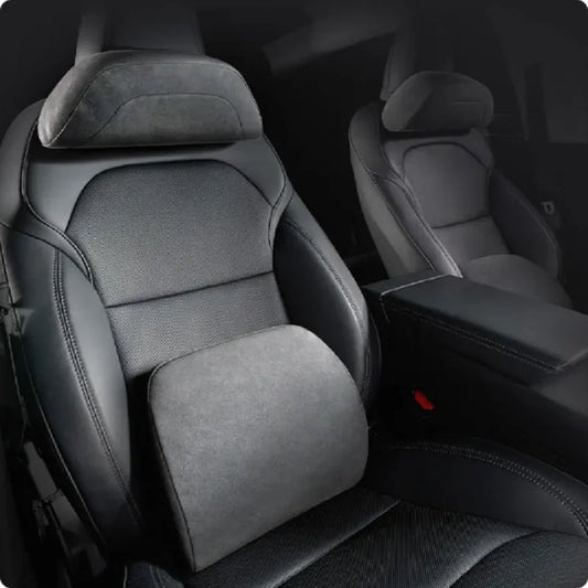 Memory Foam Lumbar Support and Headrest Pillow for Tesla Model 3 and Model Y