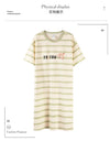 Women’s Cotton Nightgown – Korean Style Cute Print, Summer Short Sleeve Sleepwear Dress
