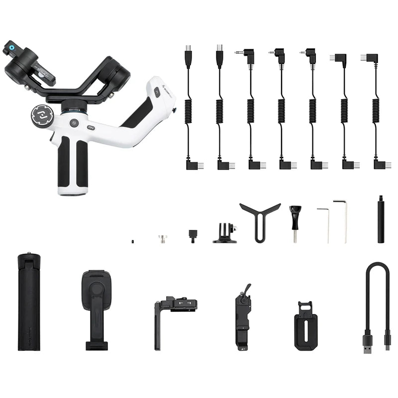 Mini 2 Handheld Gimbal 3-Axis Mirrorless & Action Camera Smartphone with AI tracker Magnetic Fill, 1.2kg Payload