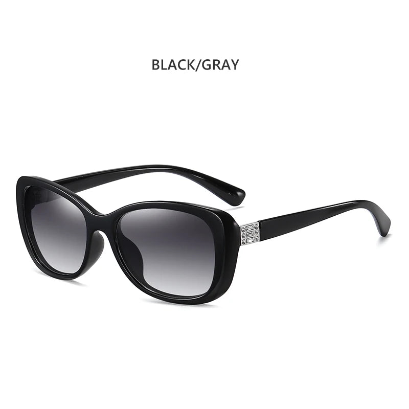 Diamond Gradient Polarized UV400 Square Sunglasses for Women Driving Travel Glasses
