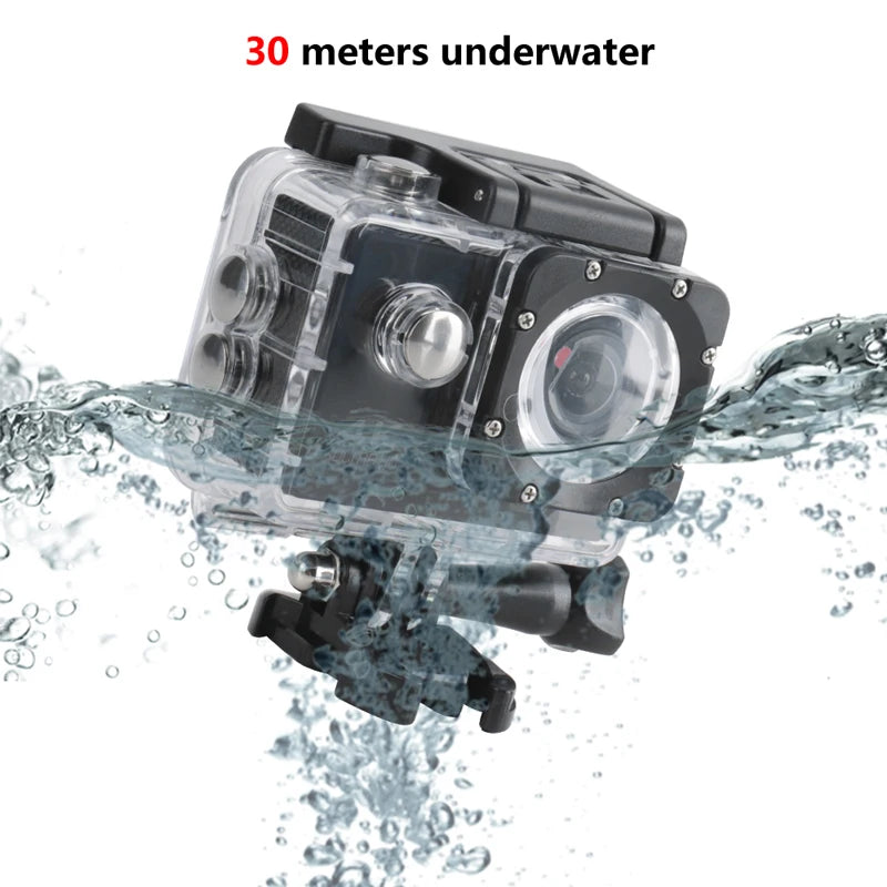 4K WiFi Action Camera with 2 Inch Screen and 30M Waterproof Case