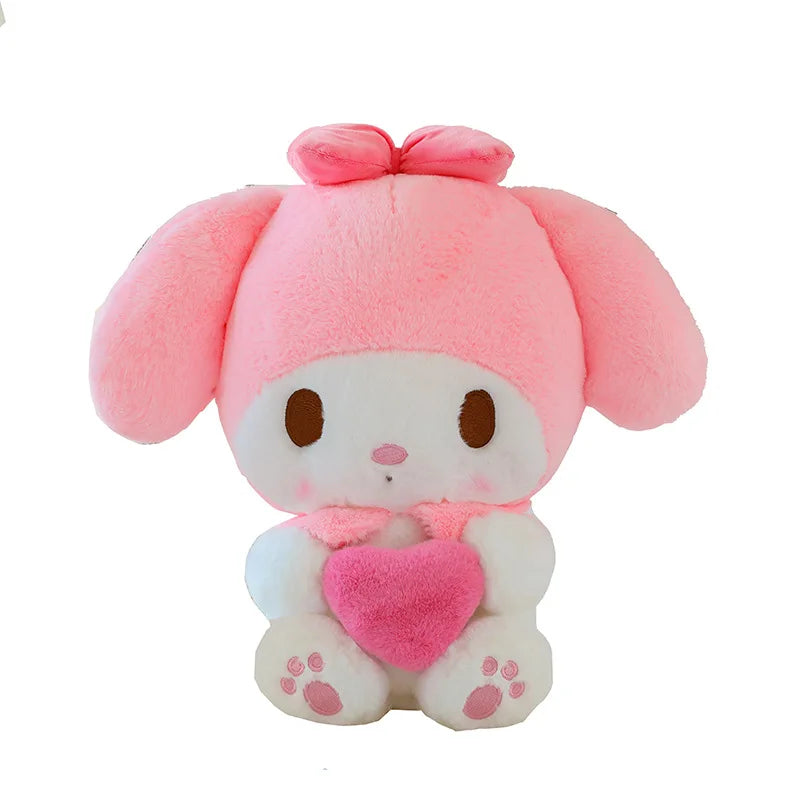 Sanrio Kawaii Kuromi My Melody Cinnamoroll Plush Toy Stuffed Doll for Kids Birthday Xmas Gift Large Cute Pillow for Sleeping