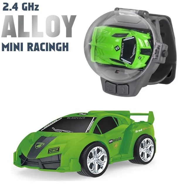 Children's Watch Remote Control Car Electric Alloy Mini Watch Car Parent Child Interaction 2.4G Remote Control Racing Toy Gift