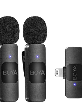 Professional Wireless Lavalier Mini Microphone for iPhone iPad Android Live Broadcast Gaming Recording Interview Vlog