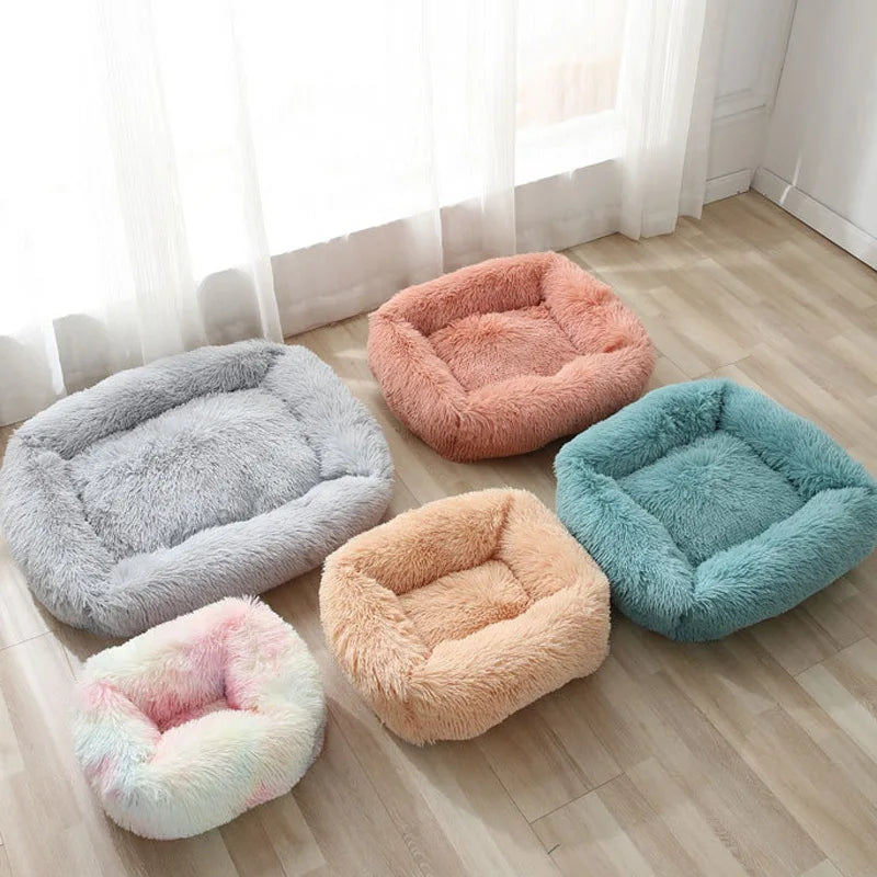 Plush Fluffy Pet Bed Sofa Cushion for Dogs and Cats