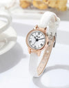 Classic Simple Women Watch Roman Numeral Dial Luxury Rose Gold Watch Case Office Lady Slender Wrist watch