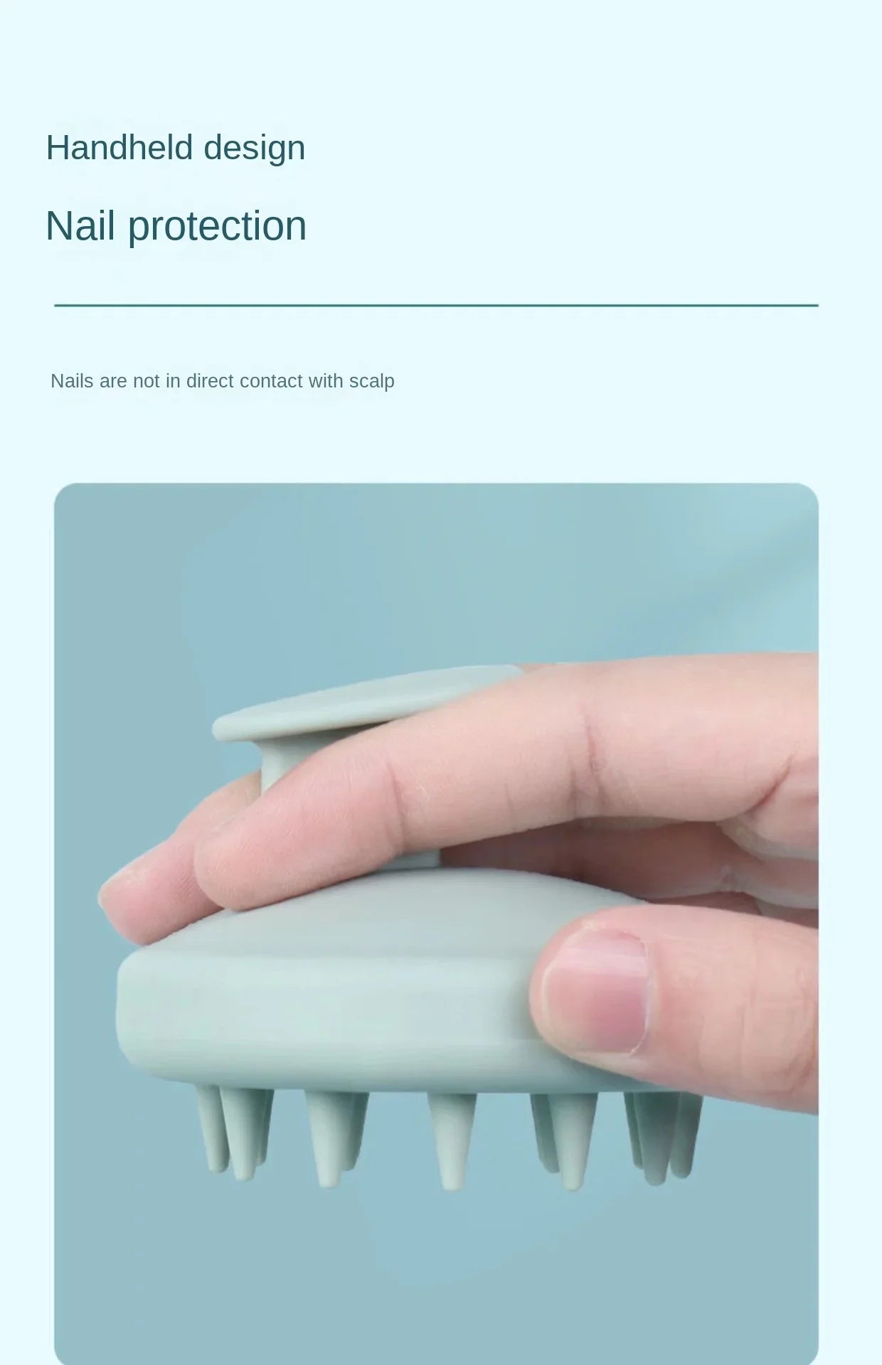 Full Silicone Scalp Massage Shampoo Brush,Head Scrubber with Soft Bristles,Women/ Hair Comb Hairbrush