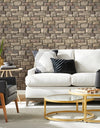10pcs 3D Faux Stone Wall Panels, Self-adhesive Tile Stickers for Living Room, TV Background, Water and Mold Resistant, 30x30cm