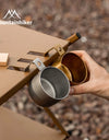 Portable Outdoor Travel Camping Tea Coffee Mug Cup 304 Stainless Steel Water Cup for Picnic Hiking