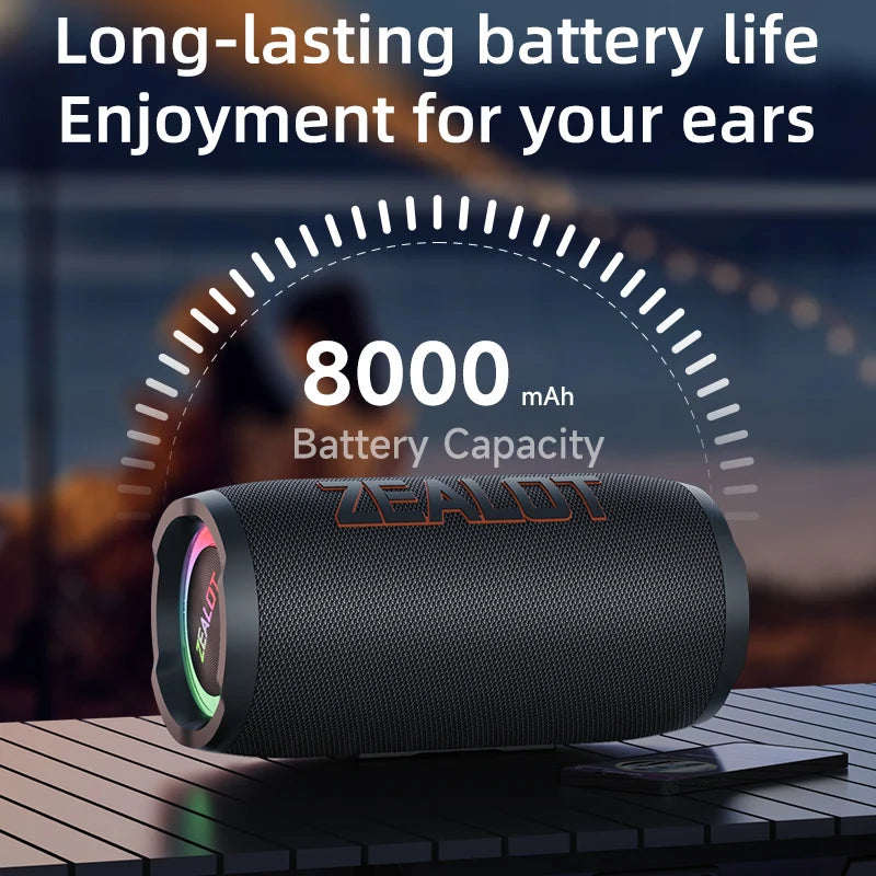 50W Portable Super Subwoofer Portable Speaker Home Outdoor Waterproof Column Bluetooth Speaker Sound Box