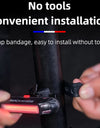 Bicycle Rear Light 500mAH USB Rechargable LED Lamp Bike Tail Light Safety Warning Seatpost Riding Cycling Taillight