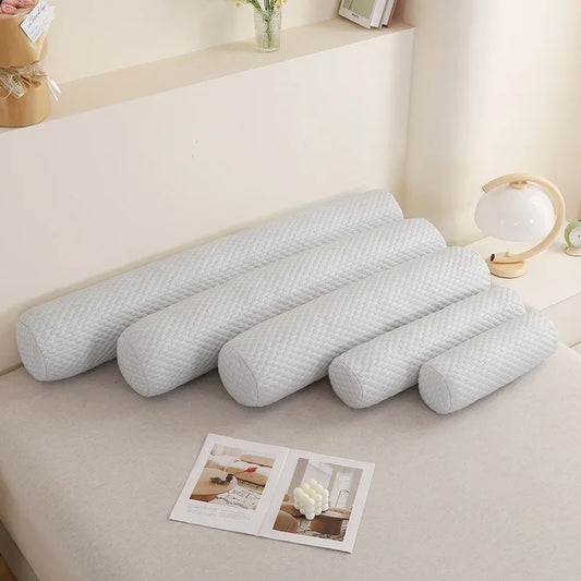 Round Neck Pillow Roll Cervical Support Pillows Neck Pain Relief Cylinder Bolster Pillows with Removable Washable Cove for Chair