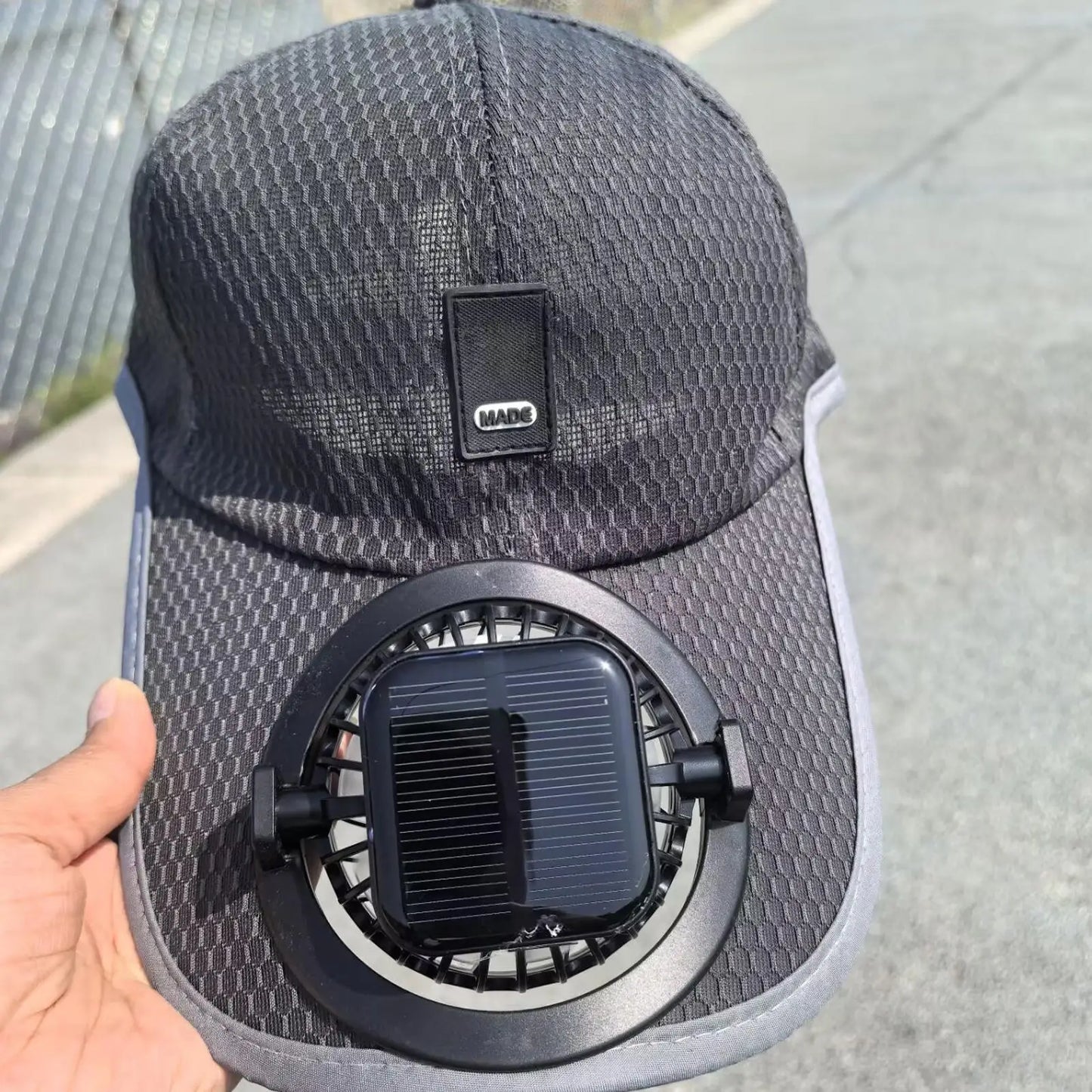 Wide Brim Solar Fan Hat With USB Charging