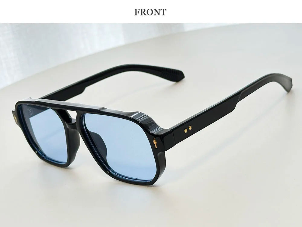 Vintage Square Sunglasses With UV400 Protection