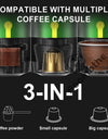Foombthe 3-in-1 Capsule Powder Coffee Maker Electric Portable Coffee Machine Portable Italian Espresso Machine for Car & Home