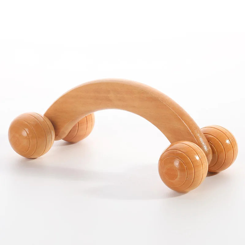 Wooden Massage Roller Therapy Body Massager Foot Face Shoulder Neck Hand Push Roller Massager Body Soothing Massage Tool