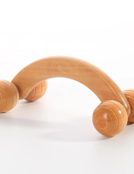 Wooden Massage Roller Therapy Body Massager Foot Face Shoulder Neck Hand Push Roller Massager Body Soothing Massage Tool