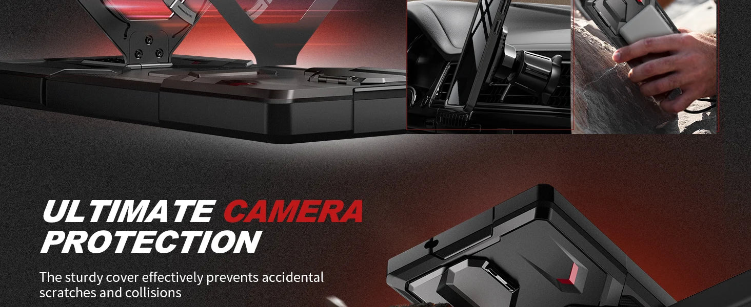 Case for Samsung Galaxy S25 Ultra with Privacy Screen Protector, MagSafe-Compatible Ring Stand, and Rugged Slim Design