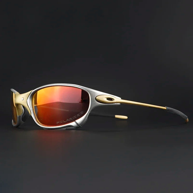 Polarized Metal Cycling Sunglasses UV400 Outdoor Riding Eyewear