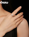 Sparkling 1ct D VVS1 Moissanite Promised Rings For Women 925 Sterling Silver 18k White Gold Engagement Rings