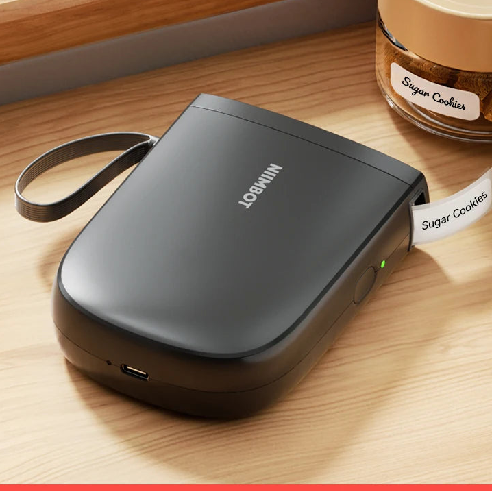 D11 Mini Thermal Label Printer 300DPI, Bluetooth Wireless Sticker Maker Portable Inkless Label Printer for Home & Office