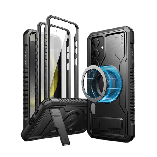 For Samsung Galaxy S24 + Plus Case holder For MagSafe Shockproof Rugged Bumper Cover Protective With Built in Screen Protector