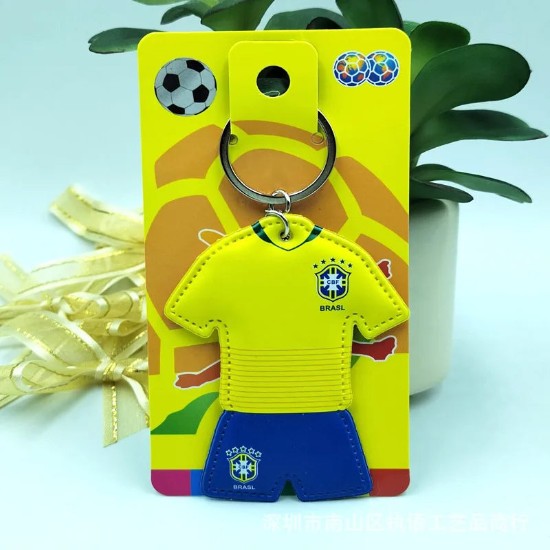 Football Jersey Keychain Soccer Team Shirt Bag Charm Sports Souvenir