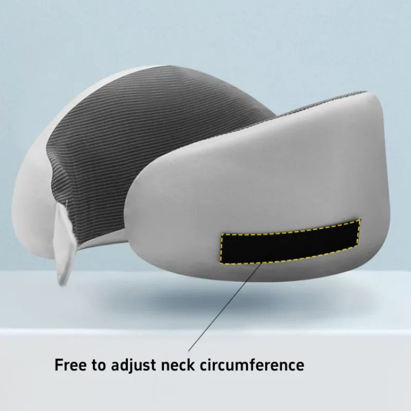 Memory Sponge Neck Pillow Adjustable Size U-shaped Neck Pillows Portable Nap Pillow For Travel Working Cervical Vertebra Protect