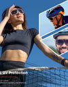 2 Packs Photochromic Riding Cycling Sunglasses Mtb Cycling Glasses Goggles Bicycle Mountain Bike Men's Women Sport Eyewear