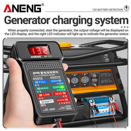 Multifunctional Battery Testers 12V Auto Repair Industry Detection with LED Reverse Display Screen Electrician Tool