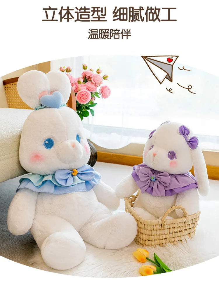 Kawaii Plush Toy Stuffed Doll Cute Rabbit Bear Couple Loli Bunny Pillow Soft Baby Bunny Doll for Kids Birthday Xmas Gift