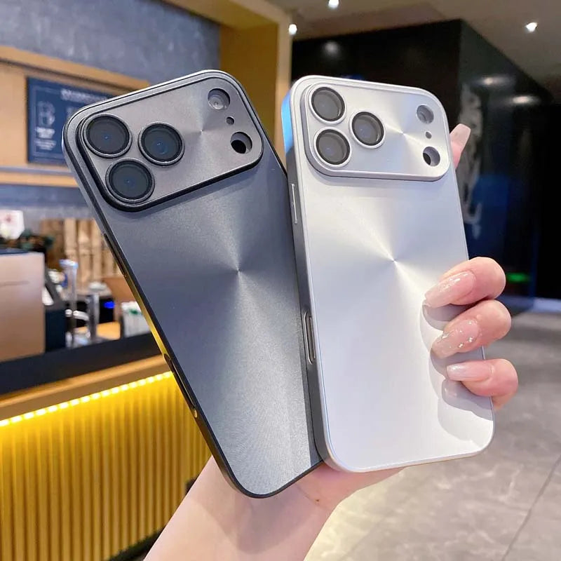 Luxury Laser Aurora CD Pattern Matte Case For iPhone 17 Pro Max 17 Air 16 15 14 Shockproof Armor Hard Cover