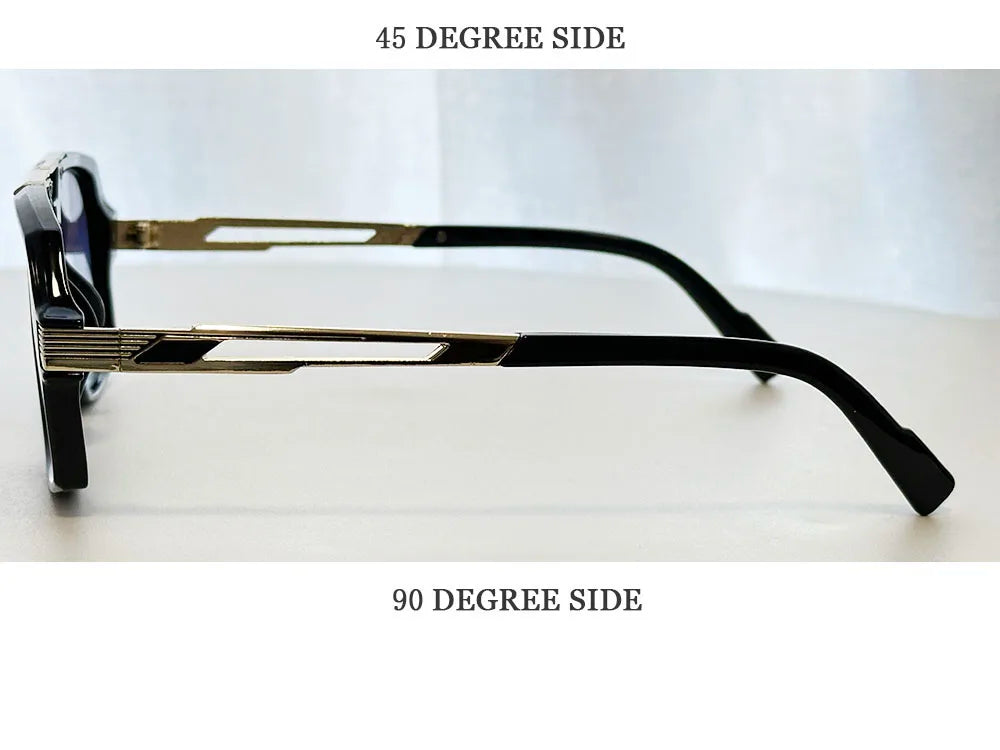 Vintage Square Alloy Frame Sunglasses With UV400 Protection