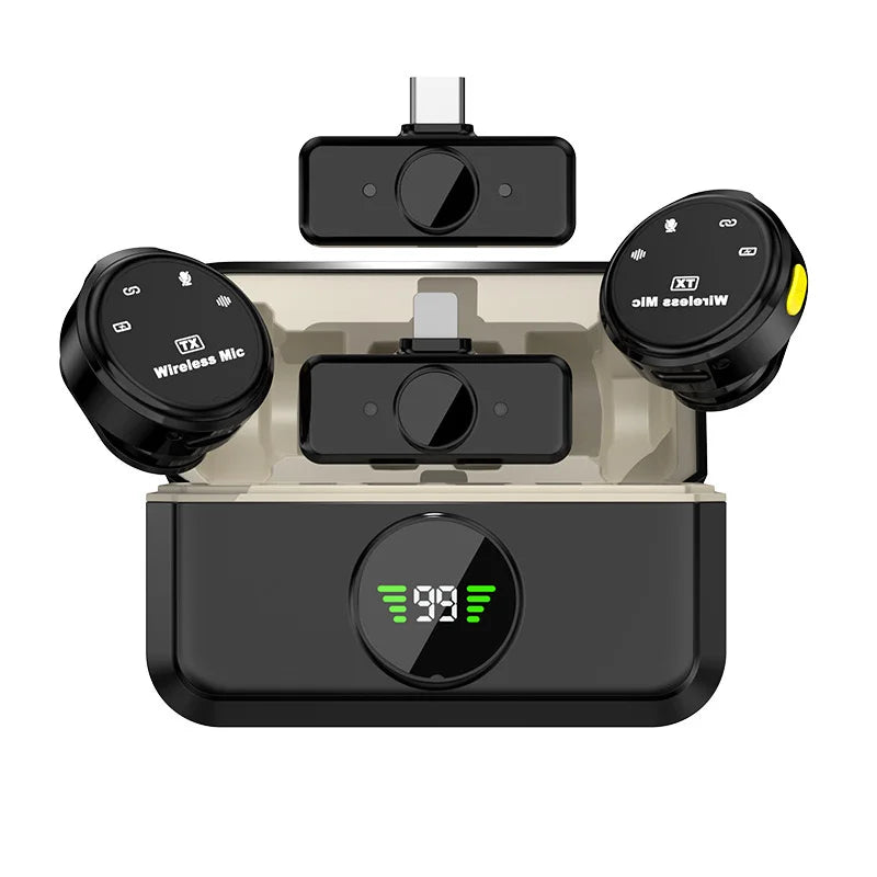 wireless lavalier microphone portable microphone suitable for iPhone, Android, mobile live streaming, game recording