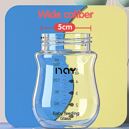 Baby Bottles Newborn Wide-caliber Nursing Glass Bottles Anti-flatulence Milk Feeding Bottles Infant 0-3 Month BPA Free