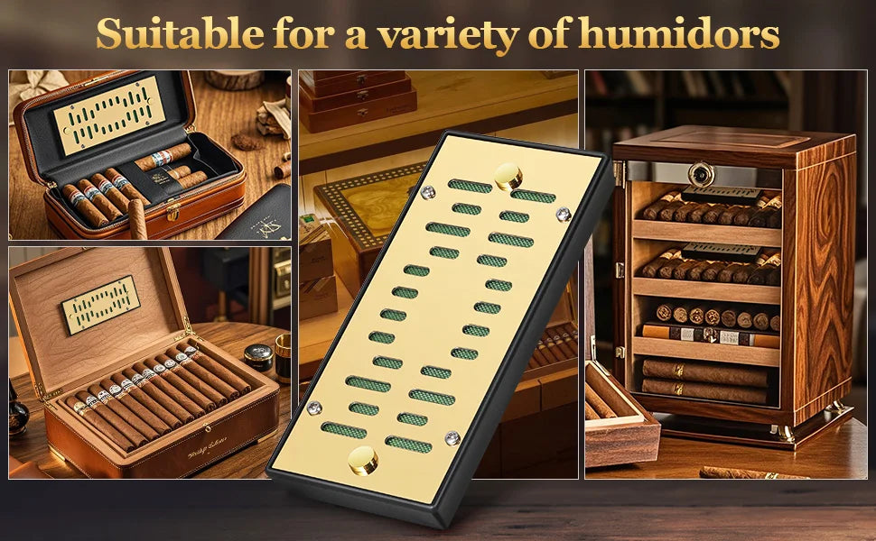 High-end Cigar Humidifier, Rectangular Cigar Humidifier Regulator with Manual Humidity Control Function, Keep Cigars Fresh