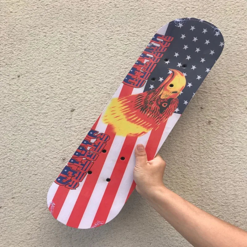 60CM Skateboarding Cartoon Skateboard Dinosaur Spider Longboard Marple Double Rocker For  Skate Board ern