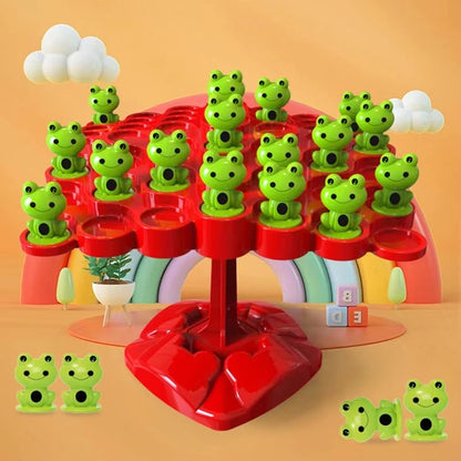 Math Toy Frog Balance Tree DIY Educational Leisure Tabletop Shape Animal Kids Interaction Parent-child Toy Game Montessori Gift