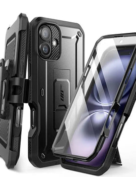 For iPhone 16 Case 6.1" (2024) UB Pro Full-Body Heavy Duty Rugged Phone Case with Built-in Screen Protector