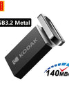 Kodak USB3.2 High Speed Mini USB Flash Drive 64G 32G 128G Pendrive Metal USB Stick for Car Laptops Desktop Macbook