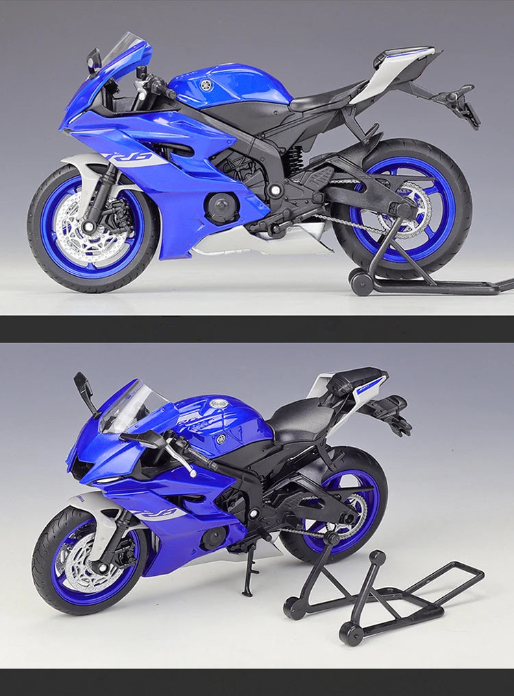 Diecast Yamaha YZF R6 Racing Motorcycle Model 1 to 12 Scale