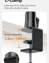 Camera Desk Setup Stand Adjustable Desk Mount with Holding Arm Max Load 2KG for Mirrorless Camera Microphone