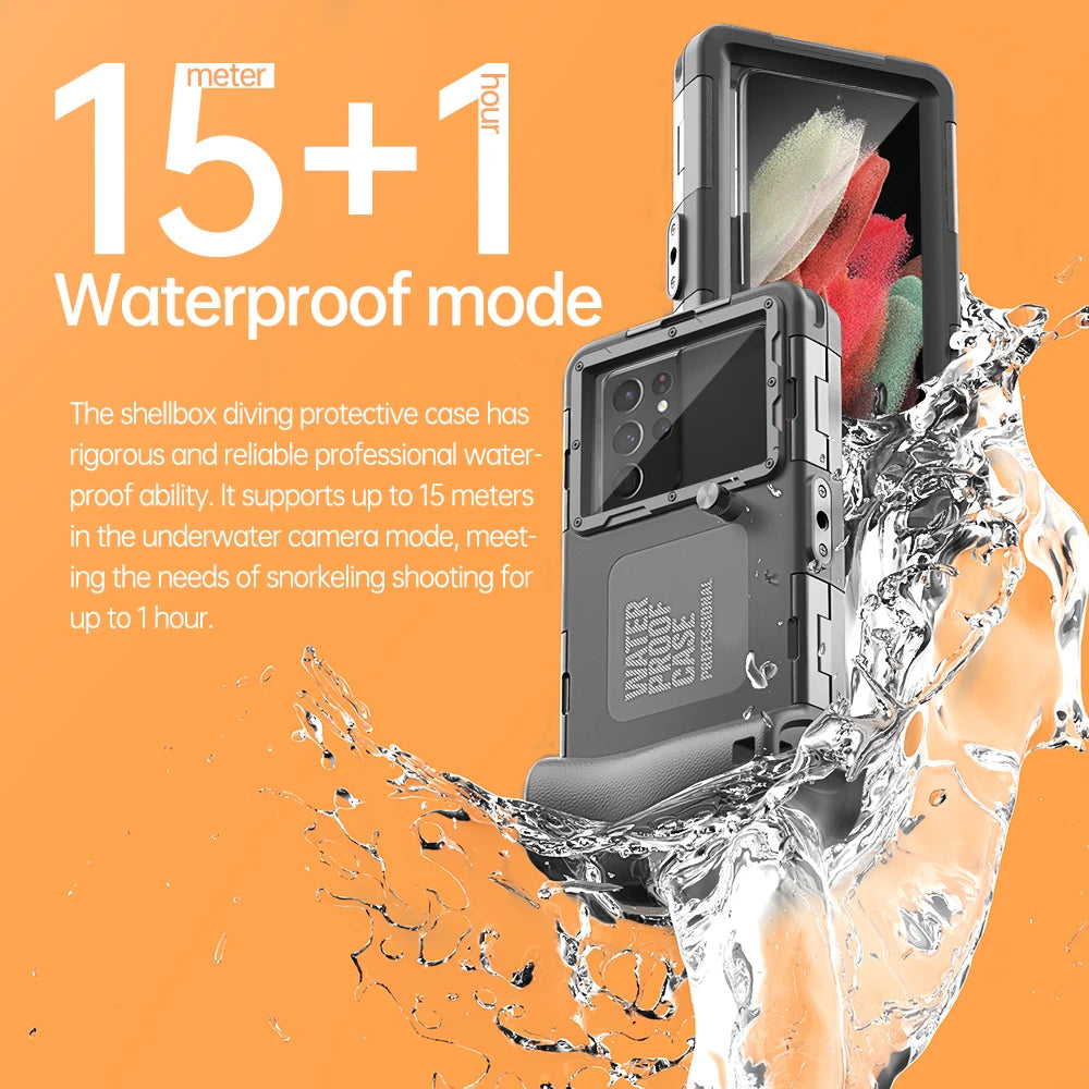 multicolor IP68 standard 15M/50ft diving/swimming photography professional diving waterproof Phone Case