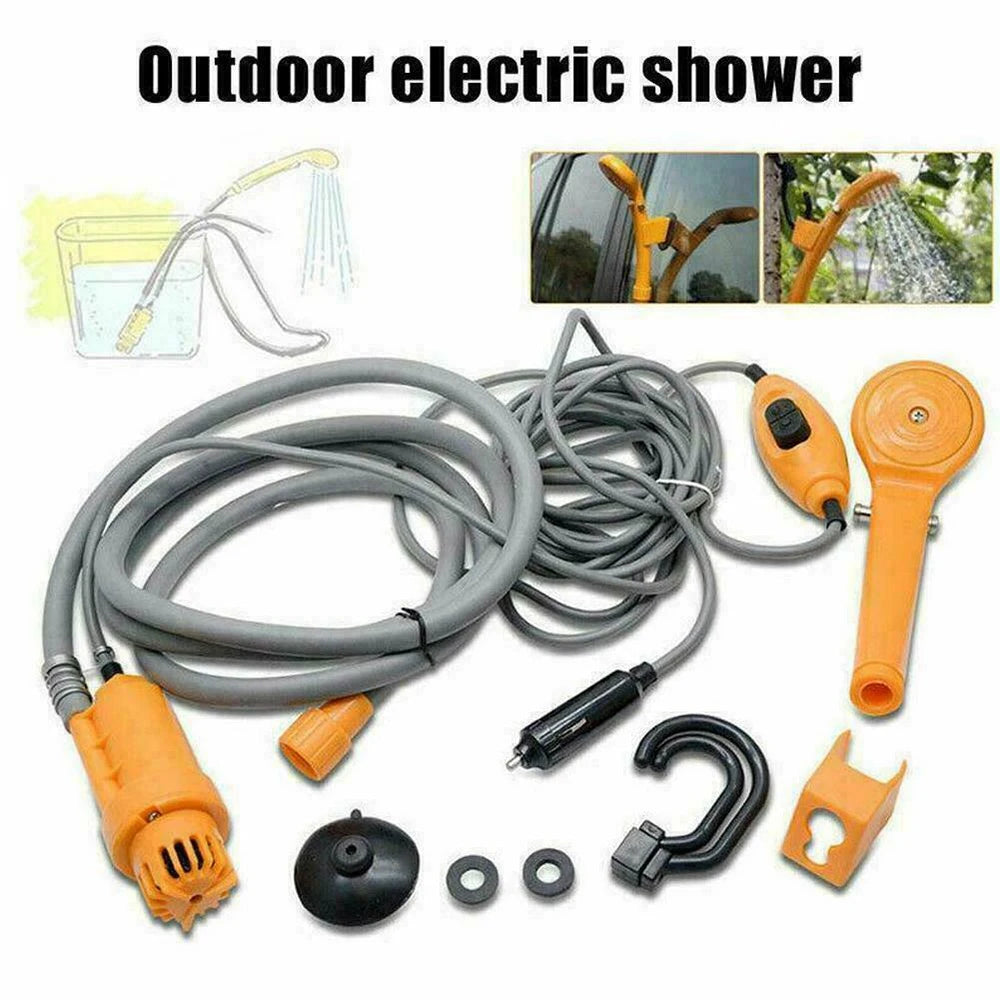 Portable 12V Camping Shower Pump Kit for Car Travel
