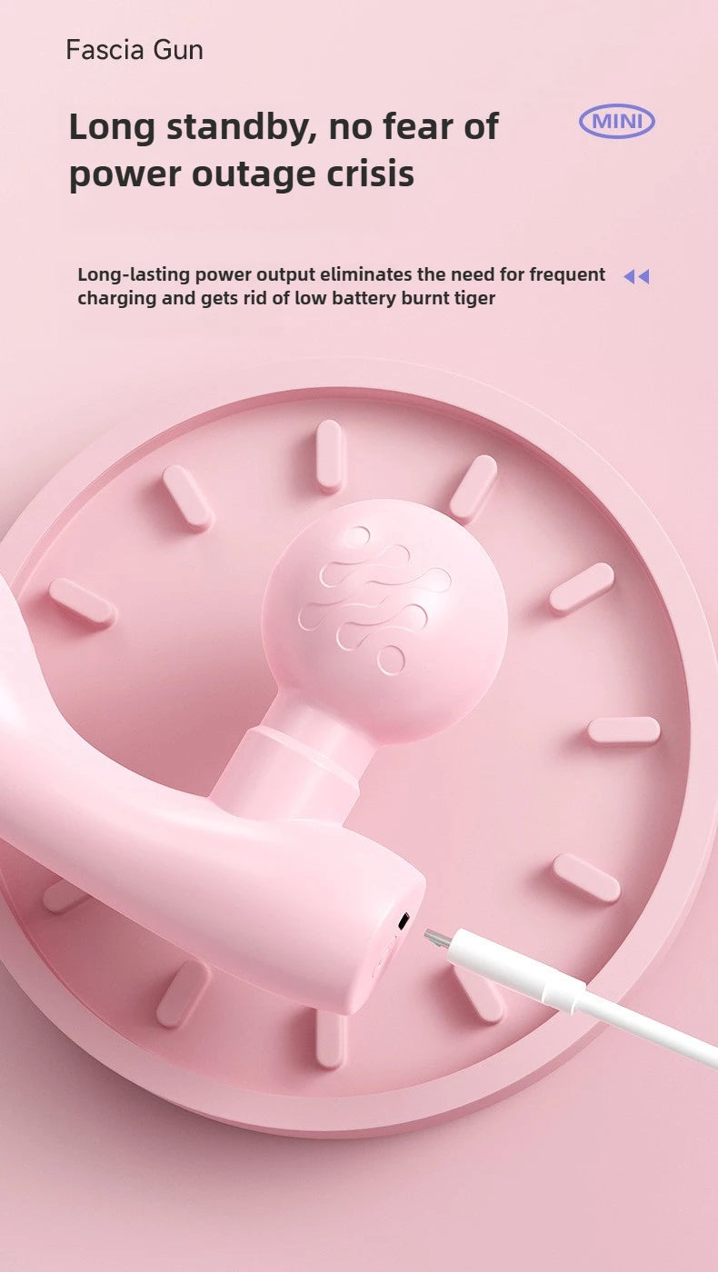 Mini Fascia  Vibrating Fast Rechargeable Dual Head Both Portable mini Muscle Relaxation Full Body Universal Massage
