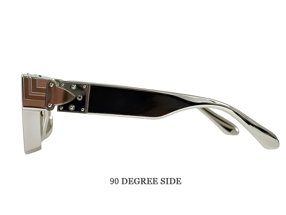 Vintage Square Thick Frame Sunglasses With UV400 Protection
