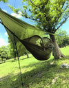 Portable Outdoor Camping Hammock with Mosquito Net and Canopy High Strength Parachute- Fabric Hanging Bed Hunting Sleeping Swing