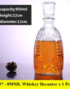 3 styles barware wine glass bottle 1000ml lead-free glass whiskey decanters for Liquor Scotch Bourbon