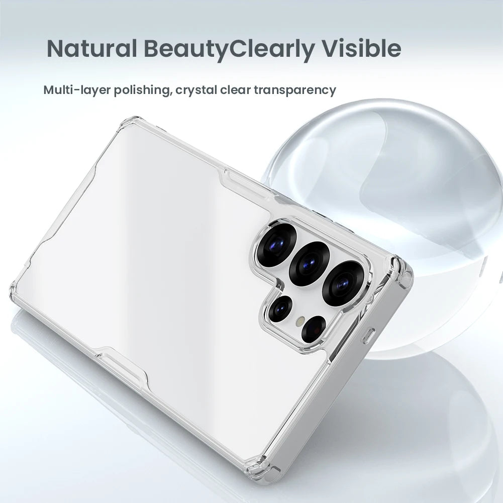 Transparent TPU + PC Soft Case for Samsung Galaxy S26 Ultra / S26 Plus / S25 Ultra / S24 Ultra / S23 Ultra – Lightweight Protective Cover